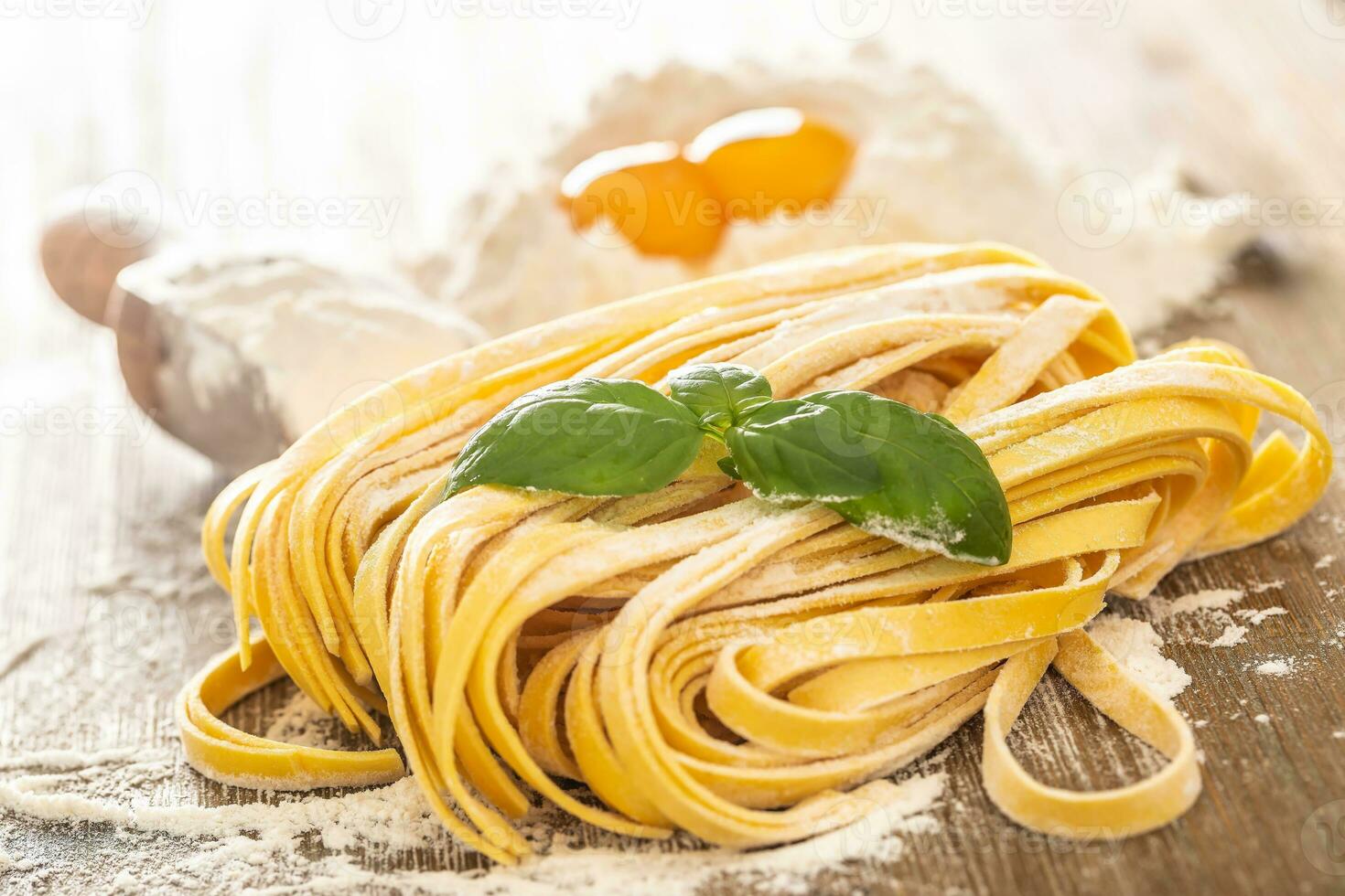 Close up of fresh pasta being made